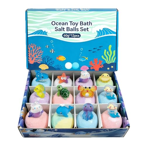 Balles de bain moussantes arc-en-ciel coffret de 12 pièces pour enfants et ados