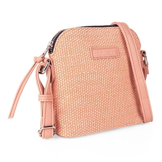 Lois - Borse da donna. Borsa a Tracolla Leggera. Pochette Donna Marchio Pochette Mare Donna con Multi-Scomparti - Pochette Spiaggia Manico da Polso - Pochette Mare, Rosa