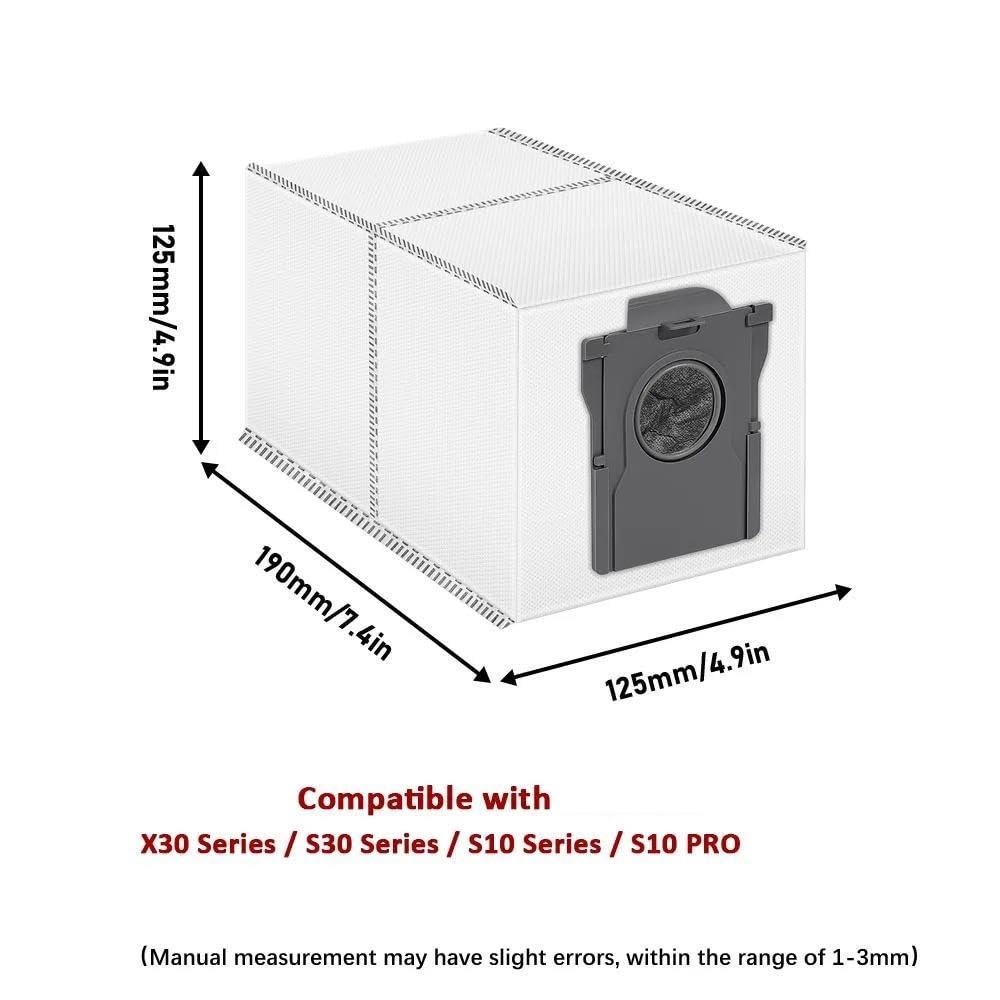 zhangzhe Staubbeutel Mopptuch for X30-X50 S10/S30 L10s/L40S /L50 Pro Ultra Staubsauger(16pcs Set)