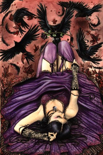 International Publishing Gold 2701N23006 Jigsaw Puzzle 500 Pieces Lady of Crows by ScarletGothica