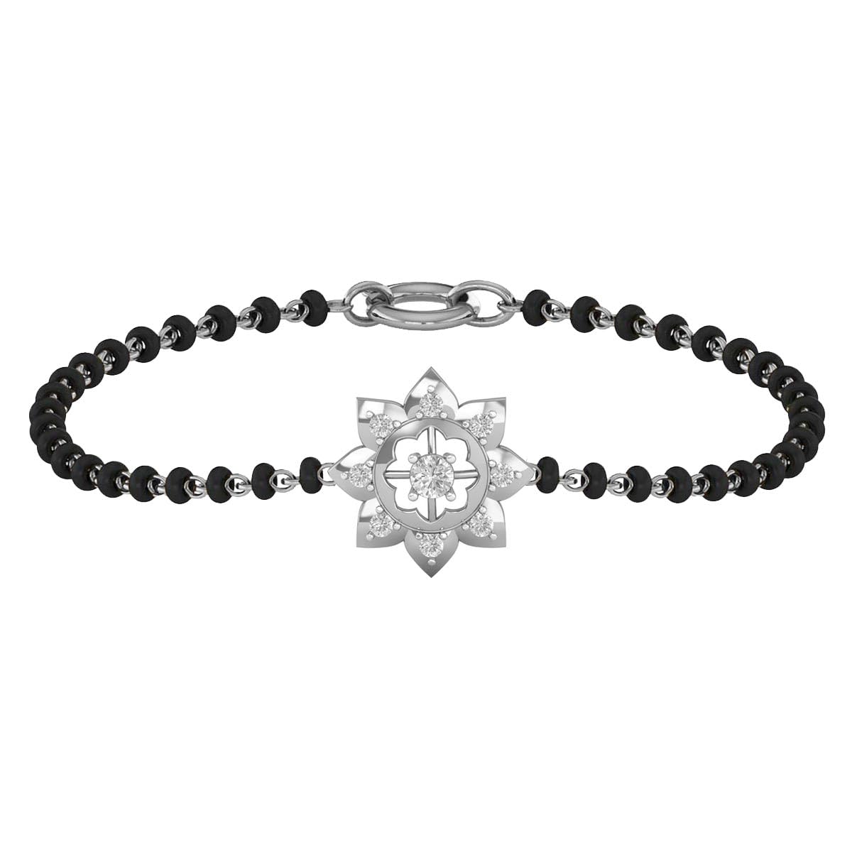 14K White Gold Diamond Bracelet for Women