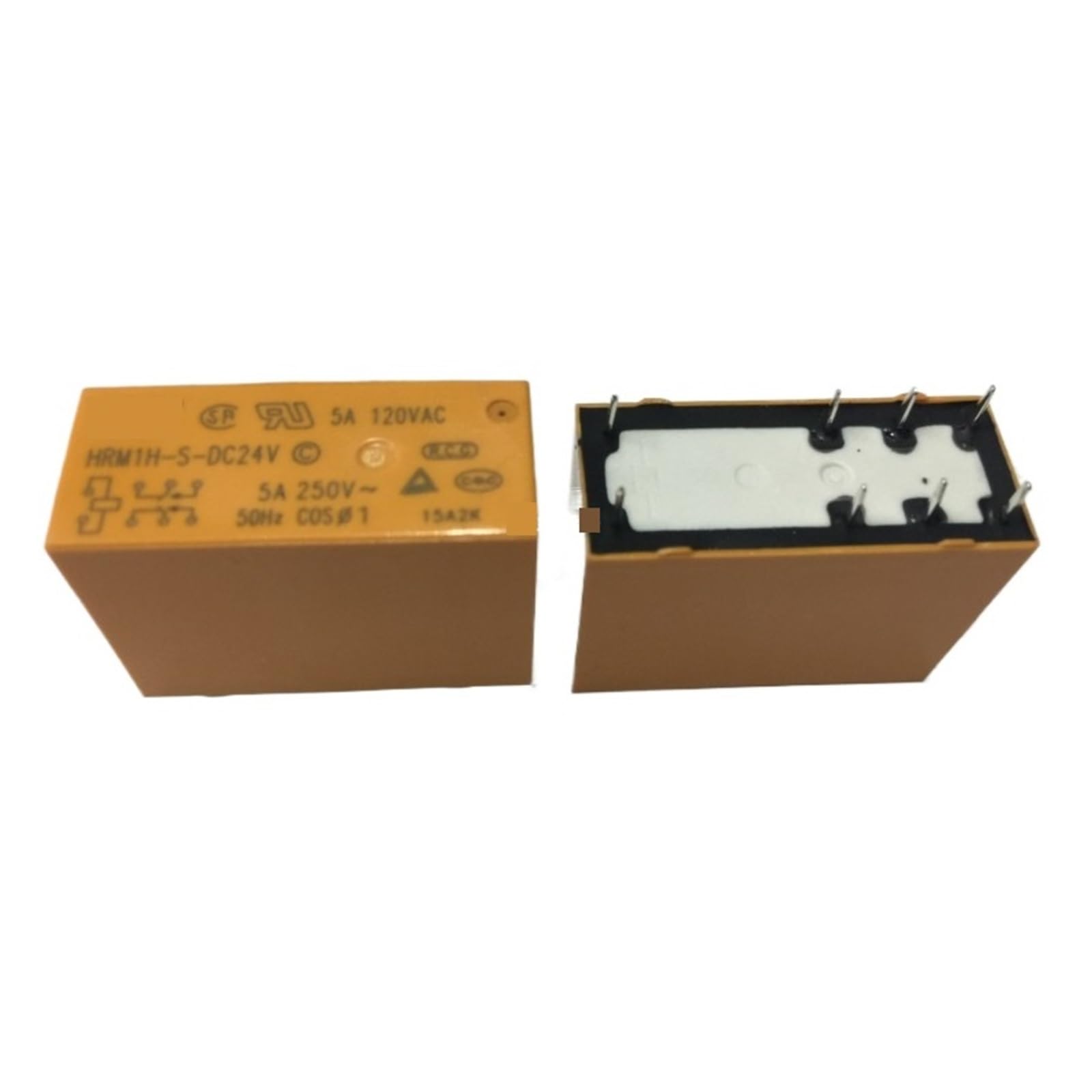 Relais HRM1H-S-DC24V interrupteur 8 pins 5A 250VAC pour automatisme PCB