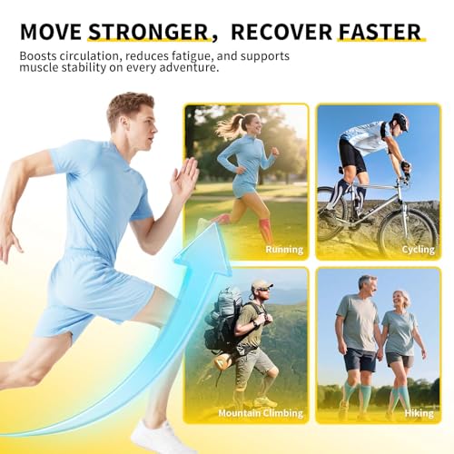 Image of CAMBIVO Calf Compression Sleeve 3 Pairs Footless Compression Socks Running | Leg Sleeves for Men & Women, 15-20mmHg, Shin Splints Relief & Recovery, Fitness, Cycling, Varicose Veins, Travel, Nurse