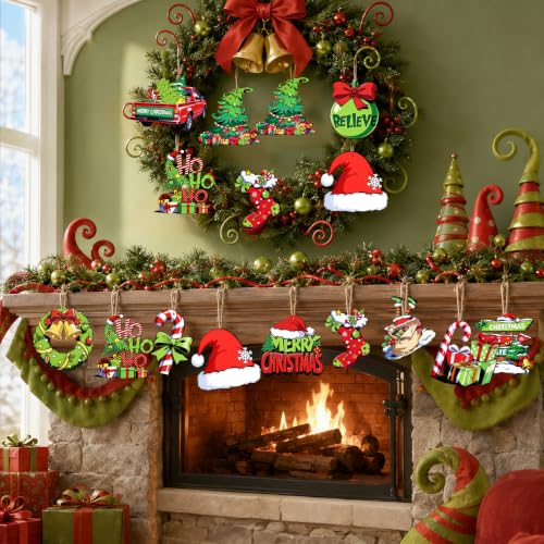 36Pcs Christmas Wooden Hanging Ornaments Set DROPS TO - image 6