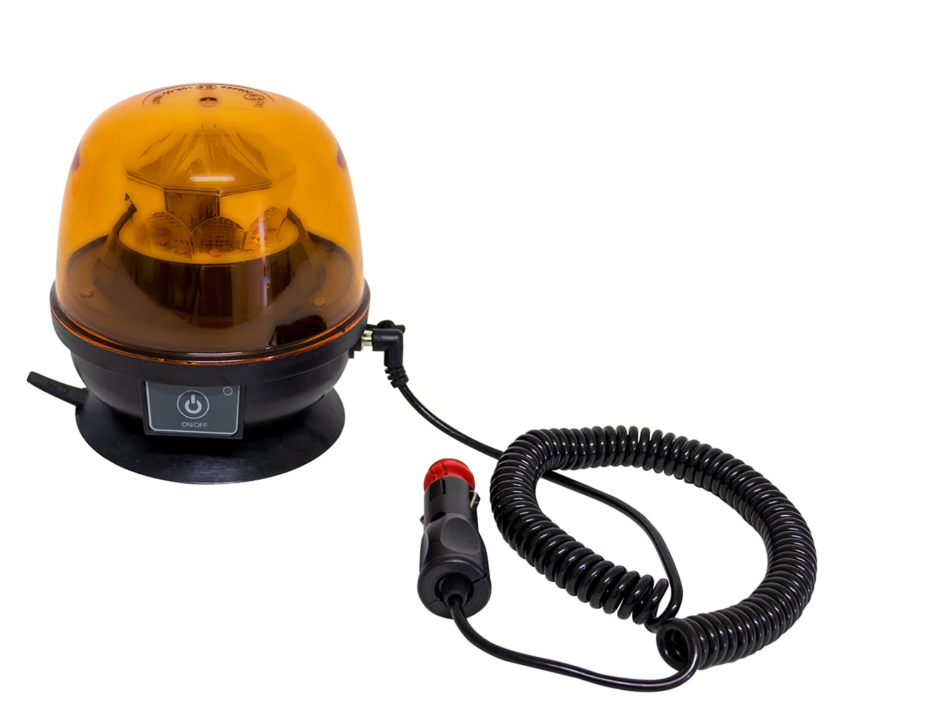Ama Lampeggiante LED Magnetico a Batteria 12-24V 28W – 3 Flash e 4 Rotazioni, IP67, ECE-R10, ECE-R65, Temperatura -40°C/+65°C