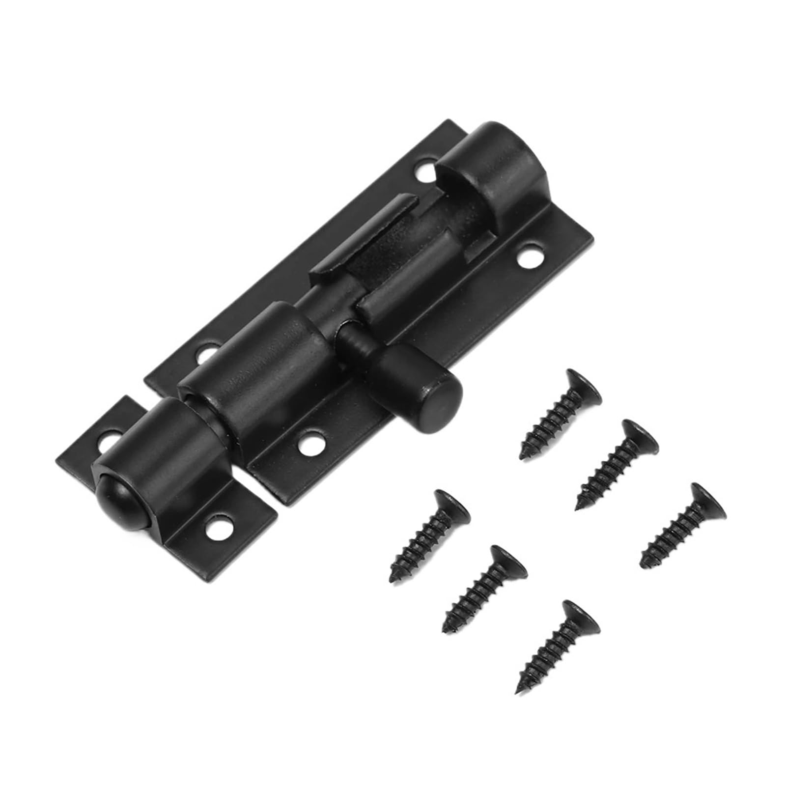 Gate Bolt 2Pcs Window Catch Lock Door Buckle Heavy Duty Large Garden Gate Shed Sliding Tower Bolt Latch Home Hardware(Black,6inch)