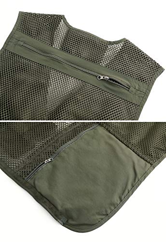 Image of Mens Outdoor Fishing Vest Safari Travel Photography Vests Jacket Multi Pocket