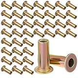 50 Pcs Multi-Grip Rivet Nuts, 5/16-18 Steel Threaded Inserts with Zinc Plating, Blind Rivnuts for Metal, Plastic, Automotive, Construction & Industrial Fasteners​​