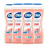 Dial Body Wash, Exfoliate & Restore Himalayan Salt, 16 Fl Oz (Pack of 4)