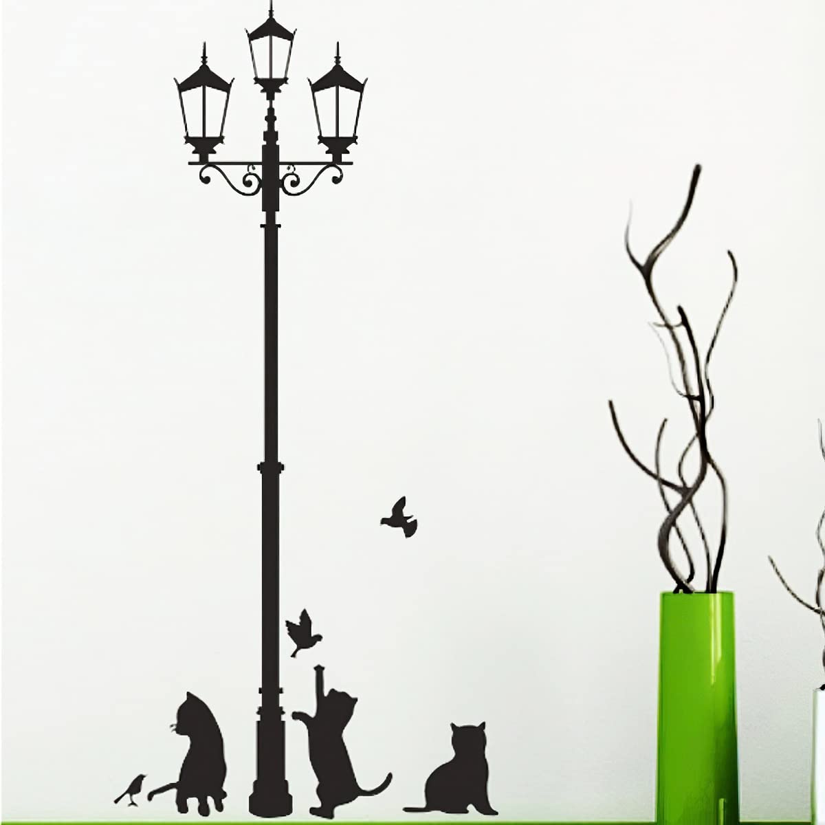 Decals Creation Ancient Cats and Lamp Wall Sticker (PVC Size - 75 Cm X 50 Cm, Black) (B0BFBTZ289) Amazon Price History, Amazon Price Tracker