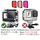 FitStill Tri-Color Dive Filter Set (nur mit FitStill Waterproof Case kompatibel) für Go Pro Hero 13 / Hero 12 / Hero 11 / Hero 10 / Hero 9 Black Waterproof Case