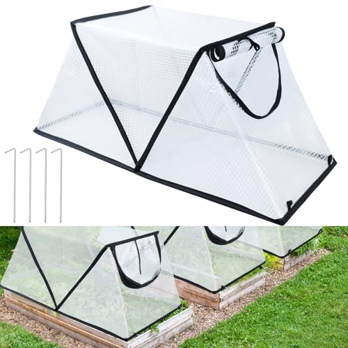 Garden Row Accelerator Plants Cover Foldable Raised Garden Bed Cover with Zipper Door Waterproof Small Greenhouse Plant Cage Guard Protector for Vegetable Flower Fruits from Animals 311314In