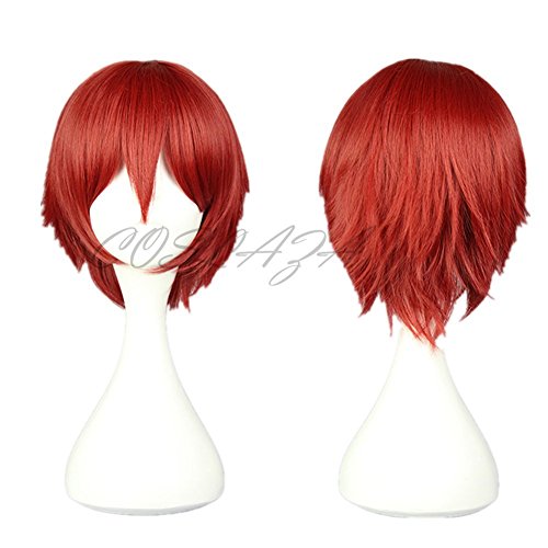 COSPLAZA Perruque Assassination Classroom Anime Cosplay Wigs Akabane Karuma rouge Party Cheveux