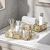 Bathroom organizer basket bathroom organizers and storage 2 pack bathroom counter organizer with handle wire shelf basket bathroom countertop tray for organizing farmhouse decor golden  urban country home decor