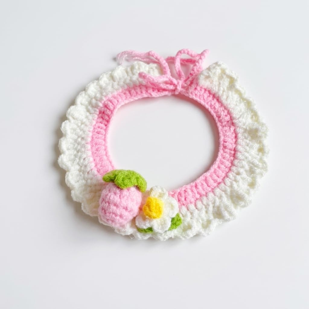 Crochet Handmade, Knitted & Cats, with Flower & Strawberry, Style to 3