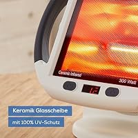 Beurer IL 50 Infrarot-Wärmestrahler, Medizinprodukt mit wohltuender Wärme zur Anwendung bei Erkältung und Muskelverspannung, Infrarotlampe mit 300 Watt und stufenlos verstellbarem Schirm , Weiß – Ansicht 6