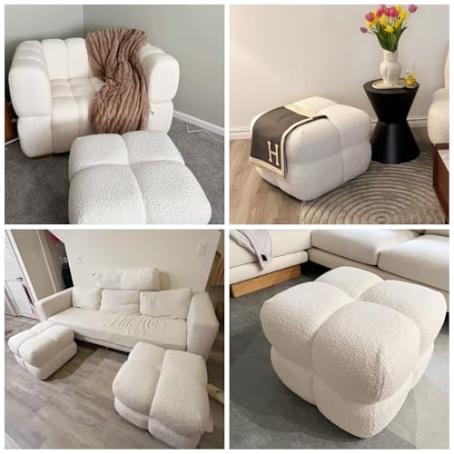 ONEVOG-White-Funky-Ottoman-Fuzzy-Couch-Sherpa-Pouf-Chair-21-inch-W-Tufted-Fluffy-Fabric-Upholsered-Stool-for-Living-Room-Bedroom-Cute-Pouf-Home-Decor ONEVOG White Funky Ottoman Fuzzy Couch Sherpa Pouf Chair 21 inch W Tufted Fluffy Fabric Upholsered Stool for Living Room Bedroom Cute Pouf Home Decor