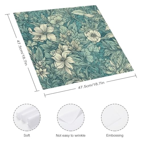 Servilletas de Tela Leaves and Flowers 47.5x47.5 cm 1 pz miniatura 2
