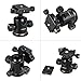 Andoer Tripod Ball Head, 360 Degree Rotating Panoramic Ball Head with Quick Release Plate 1/4 to 3/8 Screw Adapter Max 8kg/17.64lbs for Tripod Monopod Slider DSLR Camera