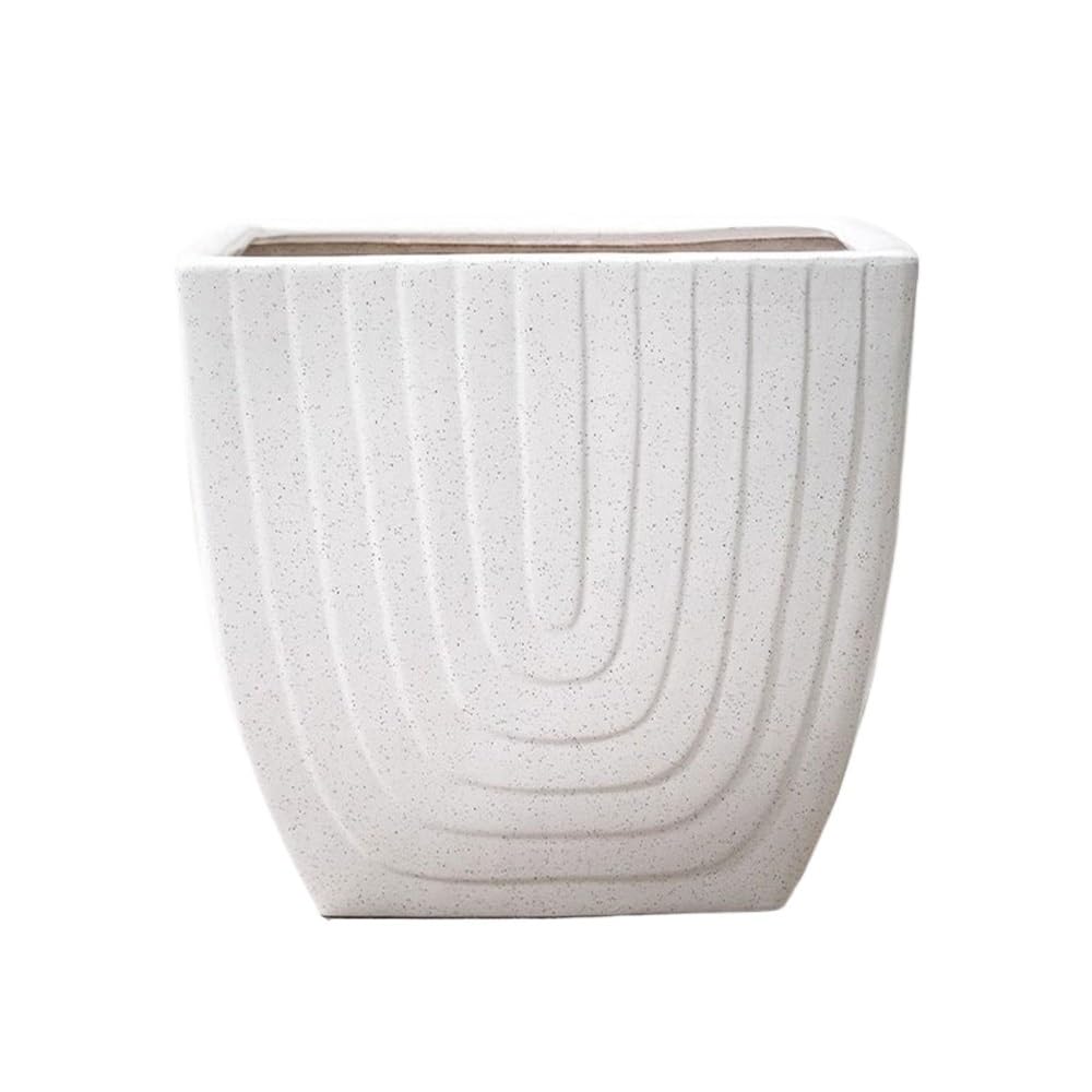 L8p2B5s7 Garden Pots Ceramic Flower Pot with Geometry Line Home Garden with Drainage Holes Planter