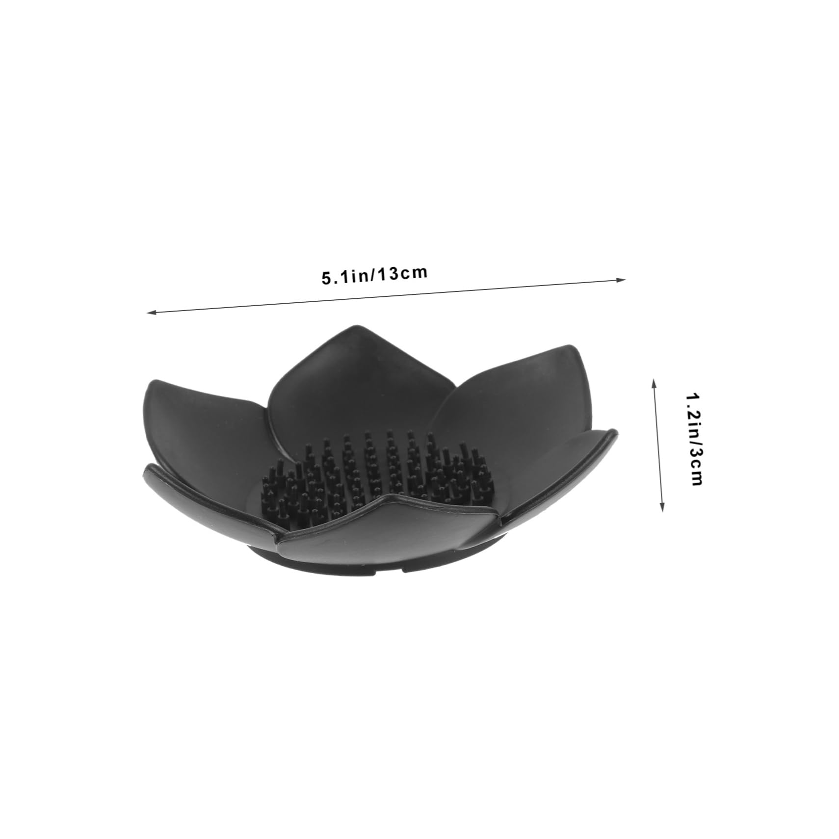 Cabilock Jabonera De Silicona con Drenaje Soporte De Jabón Portátil para Baño Encimera Y Viaje Diseño Antideslizante Y De Limpiar Color Negro 4 Piezas X 5