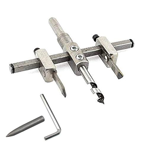 COMOK Broca de sierra circular ajustable de metal de 1.181 in a 4.724 in, cortador de círculo de sierra de agujero de madera resistente, agujero