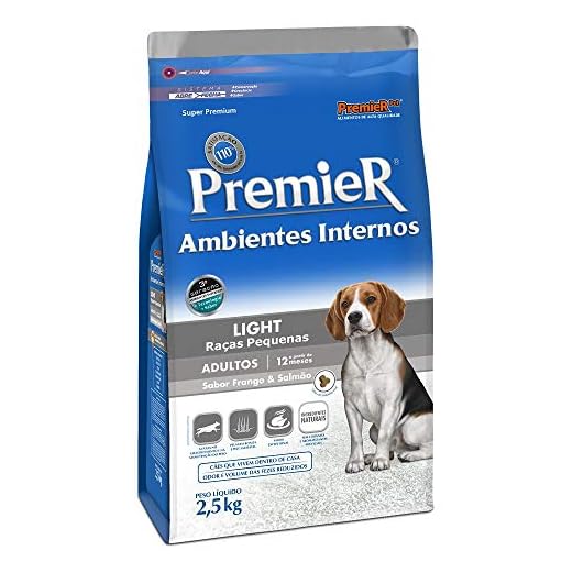 Ração Premier Ambientes Internos Light Para Cães Adultos Sabor Frango E Salmão, 2,5Kg Premier Pet Para Todas Médio Adulto,