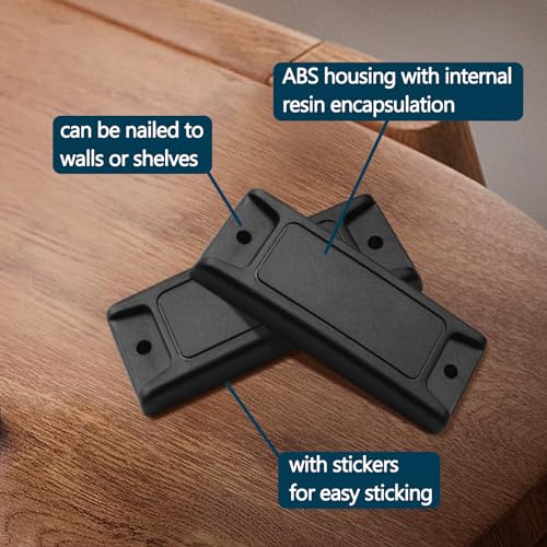 Image of 3pcs RFID ABS Strip Anti-Metal Tags Durable ABS Ntag213 Hard Strip Waterproof RFID Tag with Adhesive Back, Black Heat-Resistant RFID Tags for Home Security and Charging System (78 * 30mm)