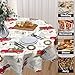 Kawani Christmas Round Tablecloth 70 Inch Xmas Theme Red Truck Tree Table Cloth Vintage Winter Holiday Polyester Table Cover for Kitchen Party Indoor Outdoor Home Decor