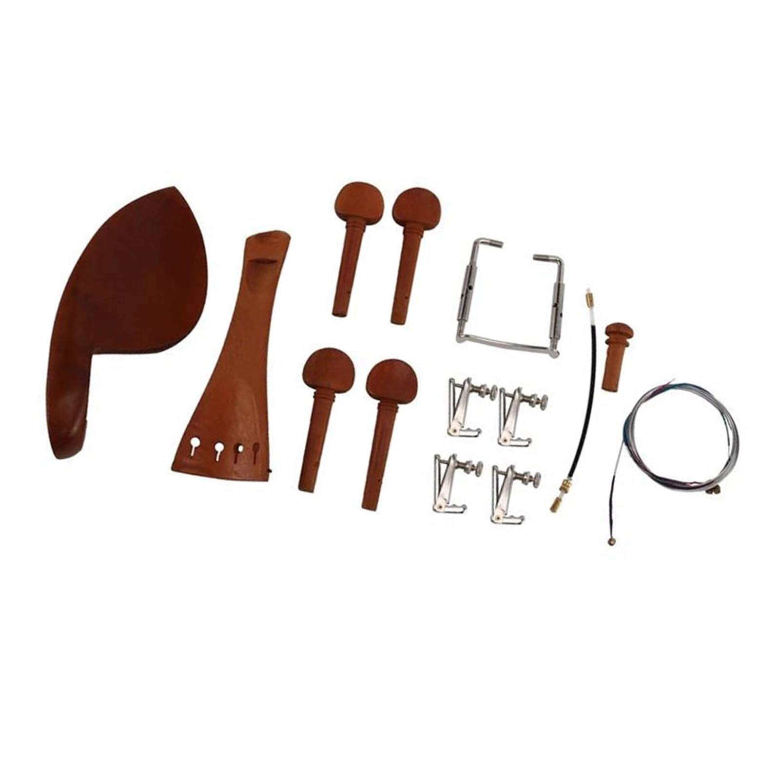 Parti di ricambio per violino Accessori Per Violino 4/4 Mentoniera Cordiera Accordatore Fine Pirolo Di Accordatura Puntale Kit Corde