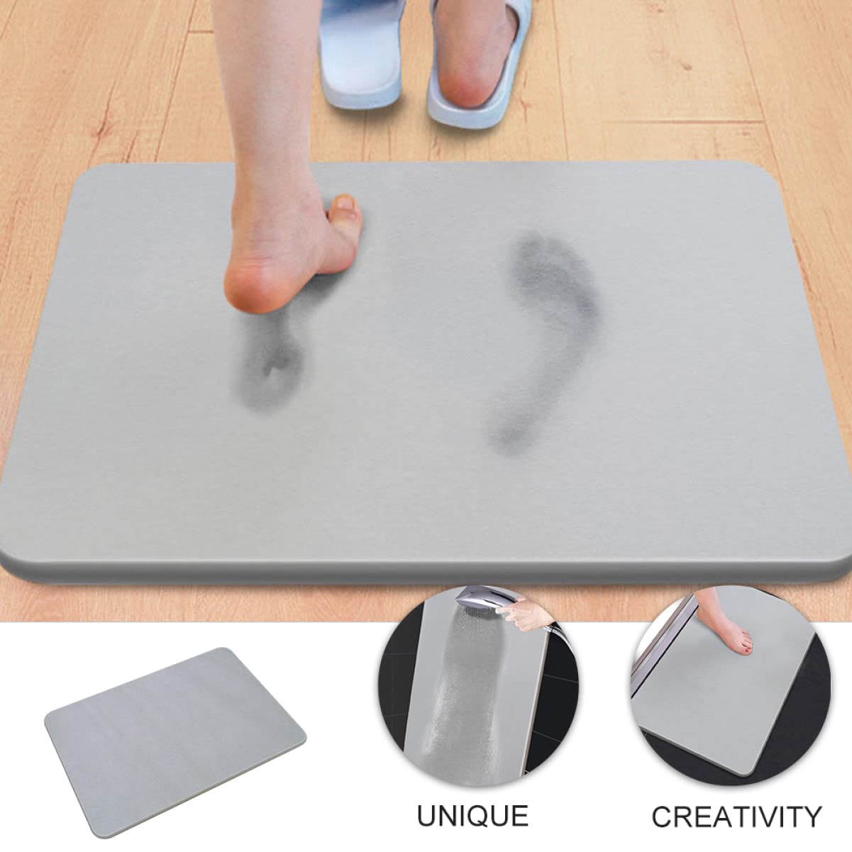 Tapis de Sol Antidérapant en Diatomées, Absorbant, Simple