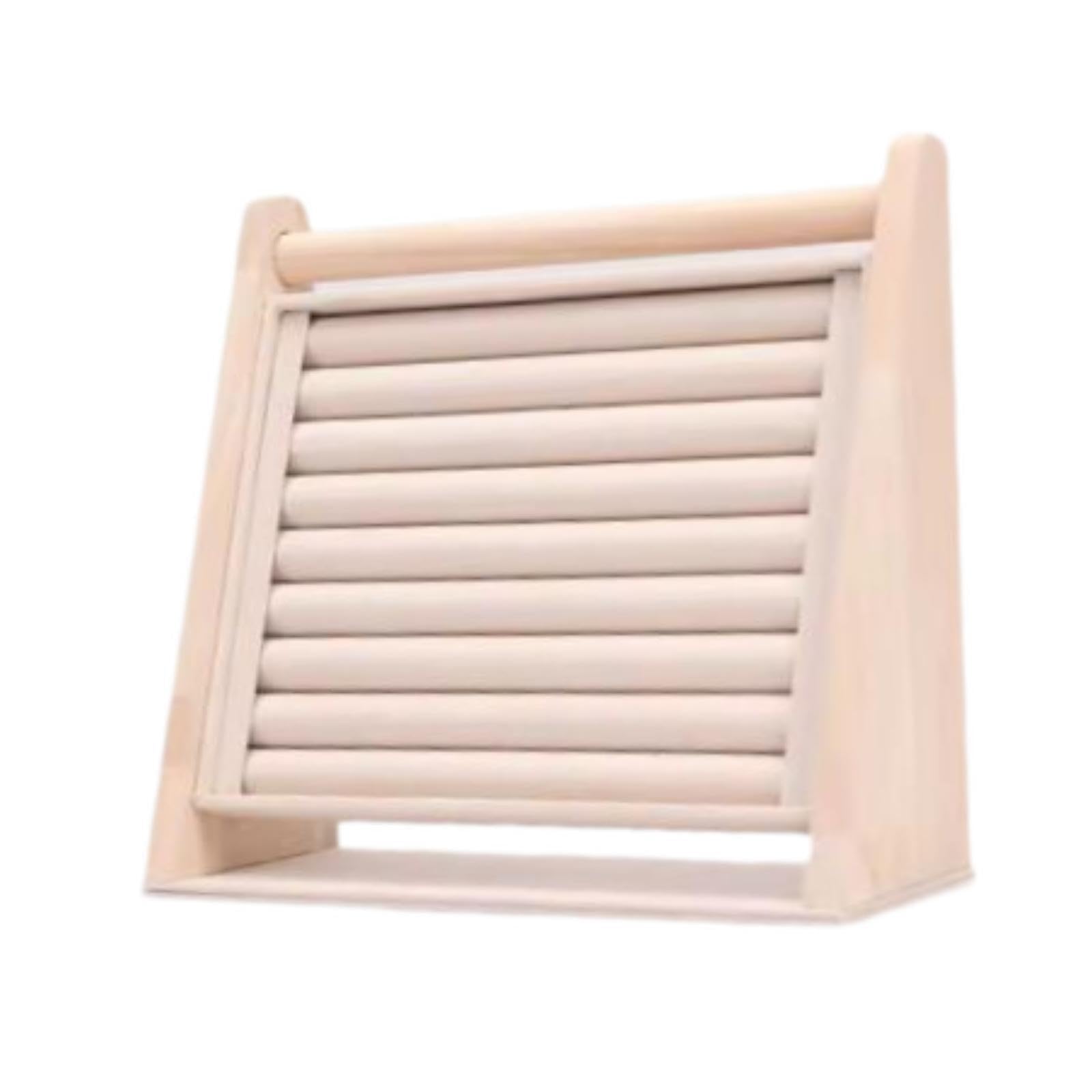 PIXZCSA Stylish Wooden Jewelry Storage Stand Fashion Display Board Rack Chic Ornamental Large Capacity Multifunctional Organizer Hanging Organizer