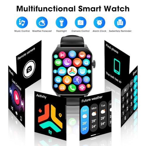 Image of Smart Watches for Men Women, 1.91 inch HD Curve Screen Smartwatch (Answer /Make Call), Activity Fitness Tracker with Heart Rate Sleep Monitor Pedometer, 100+ Sport Modes, Smart Watch for Android iPhone