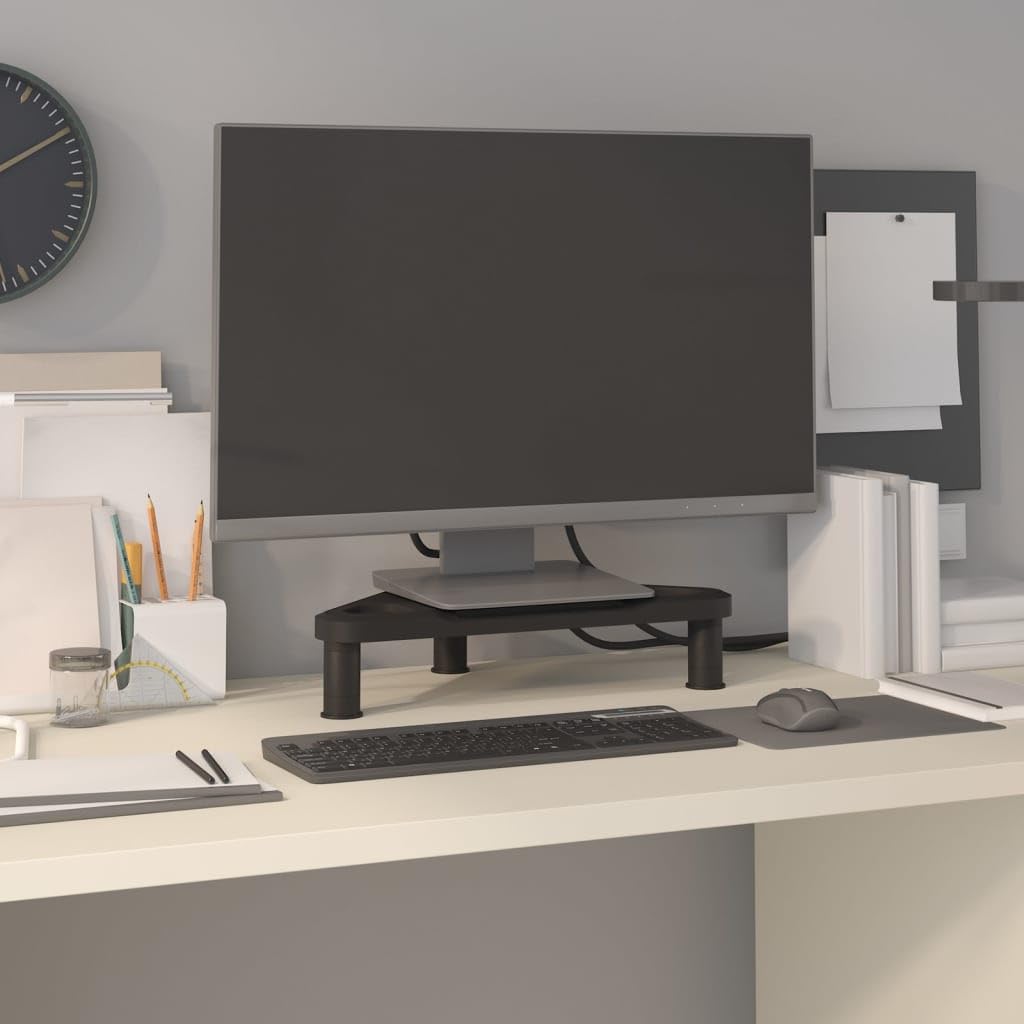 Support de moniteur d angle Noir 49x28x10,5 cm