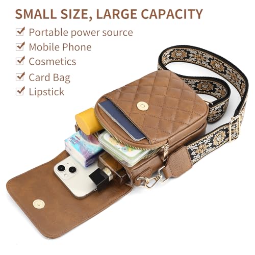 Image of SENDEFN Cell Phone Purses for Women Small Crossbody Bag Shoulder Handbag with Adjustable Strap