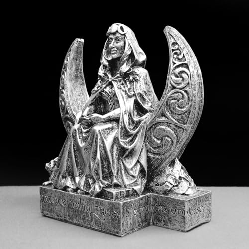 Estatua Triple Diosa Luna 20 cm Plata miniatura 3