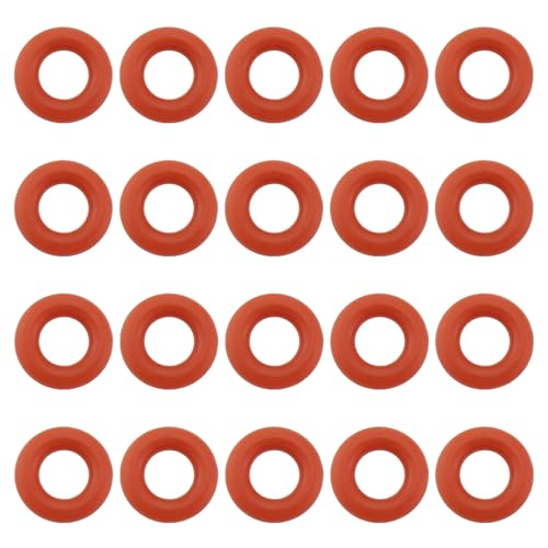 SING F LTD 20pcs RC Remote Control Car Shock Absorber Rubber Sealing Gasket Compatible with 50597 CC01 DF03Ra TA05 TT01D TT02D XV-01 1:8,1:10, Red
