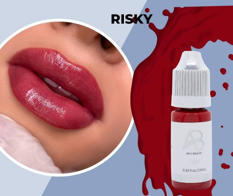Miniatura 3 de All in Beauty Tinta profesional de pigmento de labios para labios maquillaje permanente, tatuaje de labios y colorete de labios para un color de
