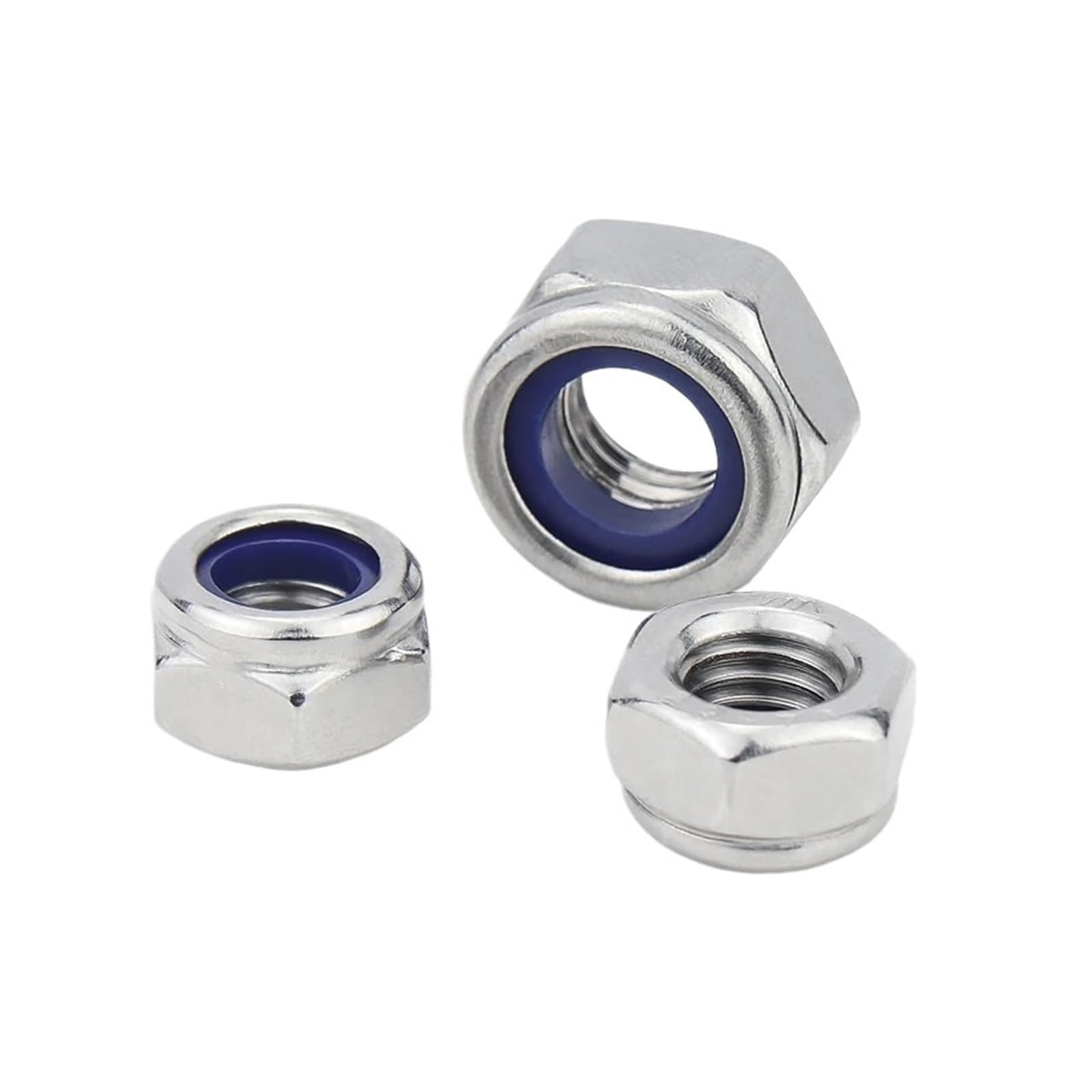 Tuerca antiaflojamiento de rosca izquierda de acero inoxidable M4 M5 M6 M8 M10 M12 304, tuerca antideslizante autoblocante de rosca izquierda(50pcs,M12)