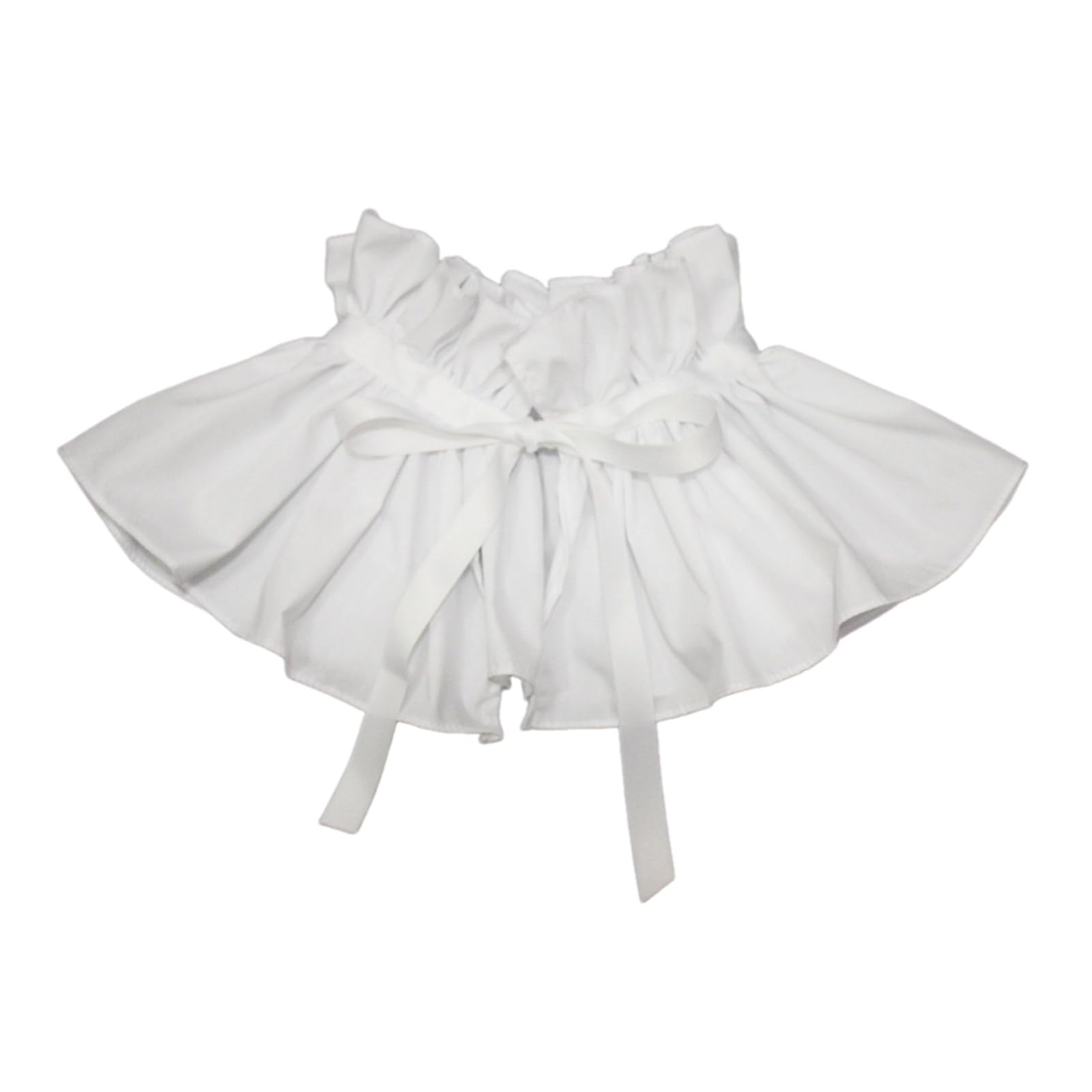 Elnwnnkc Vintage Ruffle False Collar Victorians Neck Collar Elegant Shawl Capelet Neck Ruff for Halloween Parties Women Vintage Ruffle Shawl Scarf