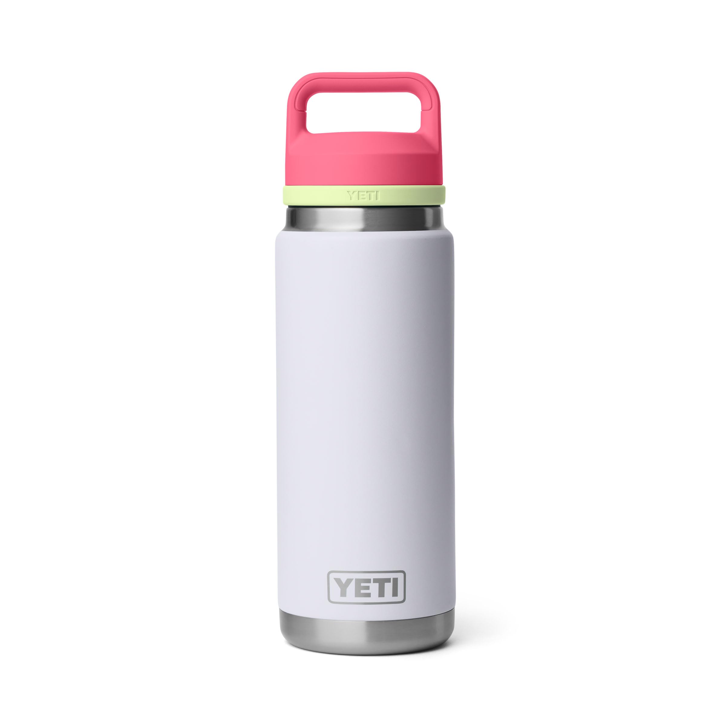 Rambler 26 oz Bottle, Leakproof, Vacuum Insulated, Stainless Steel with Chug Cap, Mist/Pink/Grasshopper