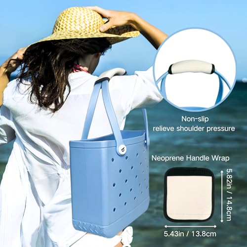 Image of Strap Wrap Compatible with Bogg Bag Accessories, Adjustable Crossbody Shoulder Straps Replacement Handle Wrap Protector for Rubber Beach Tote Bag