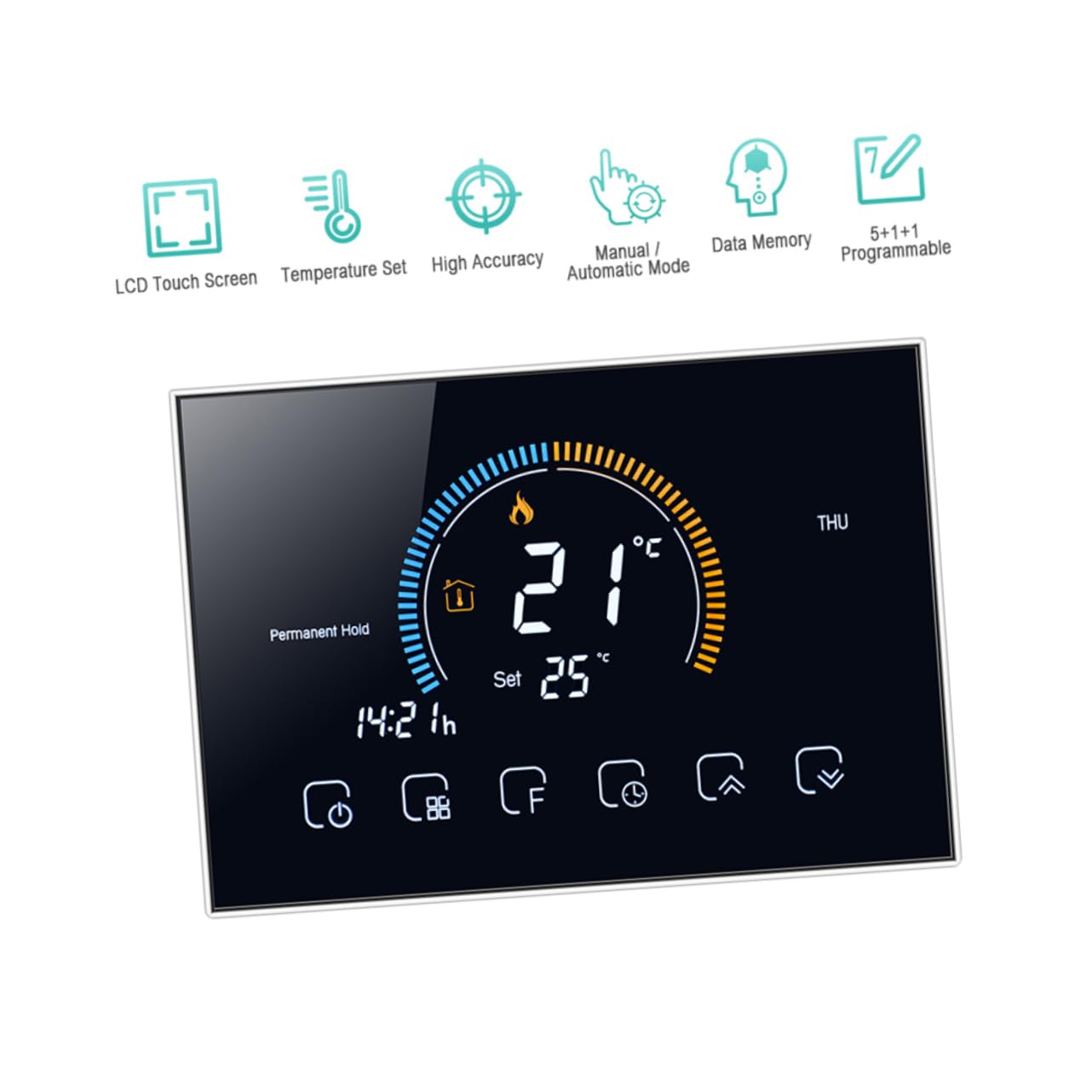 OSALADI Termostato Intelligente Con Design Moderno Per La Casa Regolatore Di Temperatura Intelligente