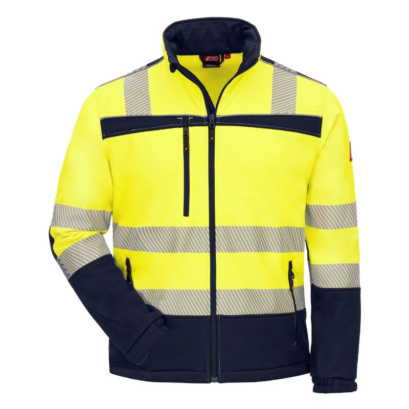 Nitras Kurtka softshellowa MOTION TEX VIZ 7172, żółta/granatowa, rozmiar 5XL