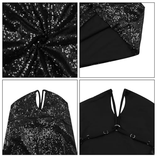 Image of BOLLEY JOSS Sequin Mini Dress for Women Halter Keyhole Criss Cross Open Back Party Dress Backless Short Cocktail Dresses