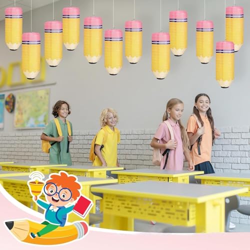 Lampe en papier crayon pour la décoration de la salle d'étude