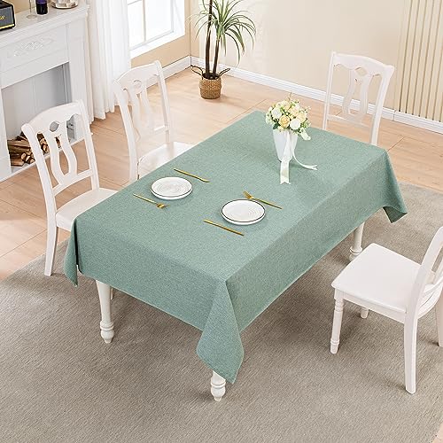Nappe aspect lin vert eau rectangle 140x240cm Balcony & Falcon
