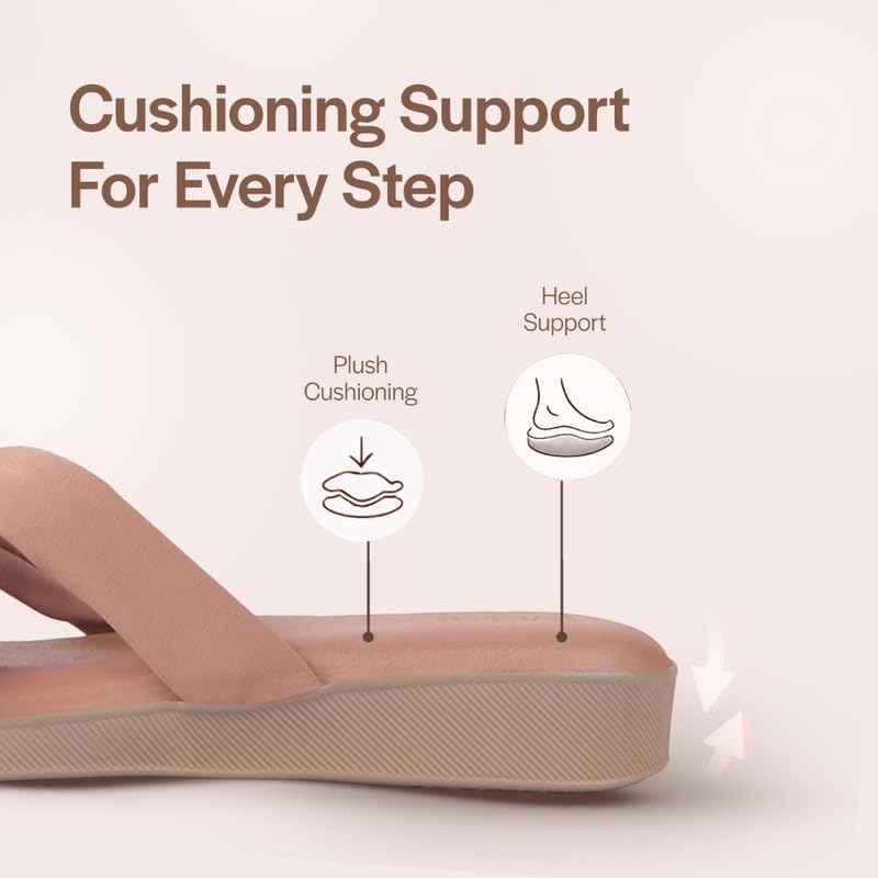 Image of FAUSTO Women Bow Design Dual Strap Office Party Ortho Slip On Sandals | T-Strap Thong Slippers | Light Traditional Outfits, Festive Kurtis, Salwar Suit Set