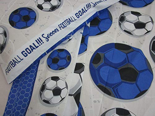 Pago Poco Complete Single Bed Design FOOTBALL TEAMS Red-Black-Light Blue-White Light Blue 100% Cotton In Natural Fiber MADE IN ITALY ..MAXI Sizes New 2021!!!! (Black-Light Blue) - Image 3