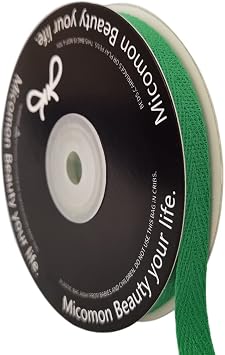Green Herringbone Tape Twill Tape Cotton Tape Cotton Ribbon 15yds/roll3/8"-Green